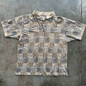 Natural Issue Multicolored Short Sleeve Vintage Polo Shirt